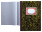 Miquel Rius Cuaderno Cartone Cuadricula 4mm Tamaño Folio Natural 100 Hojas sin Numerar - Cubiertas de Carton Contracolado - Lomo de Tela Engomada Granate - Cantidad: 5