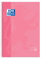 Oxford Europeanbook 1 Cuaderno Espiral Formato A4+ Cuadriculado 5x5mm - 80 Hojas - Banda de Color - Tapa Extradura Brillante - Color Rosa
