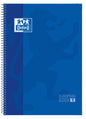 Oxford Europeanbook 1 Cuaderno Espiral Formato A4+ Cuadriculado 5x5mm - 80 Hojas - Banda de Color - Tapa Extradura Brillante - Color Azul Marino