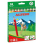 Alpino Pack de 18 Lapices de Colores - Mina de 3mm - Resistente a la Rotura - Bandeja Extraible - Co