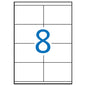 Apli Pack de 800 Etiquetas Blancas Permanentes 105.0 x 70.0mm - 100 Hojas x 8 Etiquetas