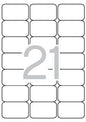 Apli Etiquetas Blancas Permanentes 63.5 x 38.1mm 25 Hojas