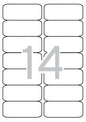 Apli Etiquetas Blancas Permanentes 99.1 x 38.1mm 25 Hojas