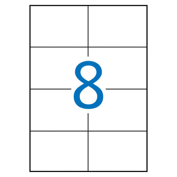 Apli Etiquetas Blancas Permanentes para Laser 105.0 x 74.0mm 250 Hojas