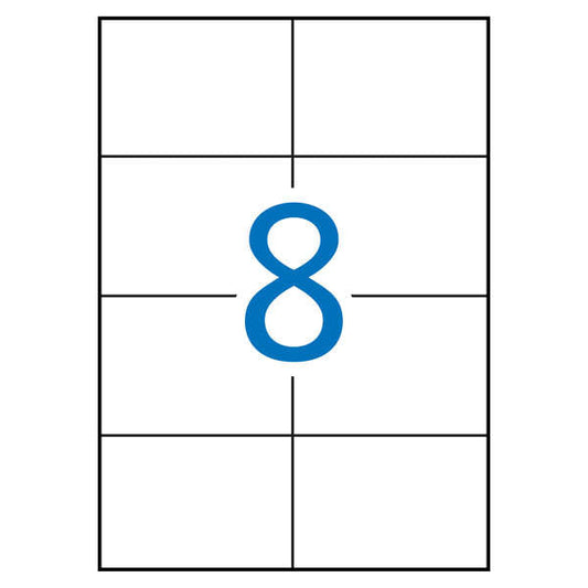 Apli Etiquetas Blancas Permanentes para Laser 105.0 x 74.0mm 250 Hojas