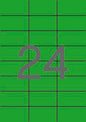 Apli Etiquetas Verdes Permanentes 70.0 x 37.0mm 20 Hojas