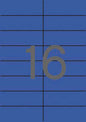 Apli Etiquetas Azules Permanentes 105.0 x 37.0mm 20 Hojas