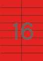 Apli Etiquetas Rojas Permanentes 105.0 x 37.0mm 20 Hojas