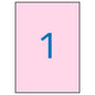 Apli Etiquetas Rosa Pastel Permanentes 210.0 x 297.0mm 20 Hojas