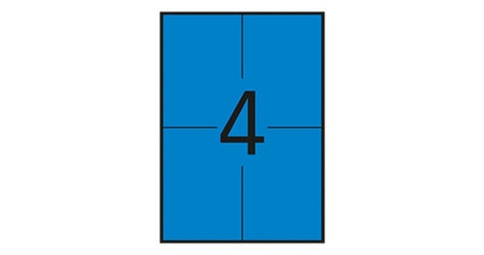 Apli Etiquetas Azules Permanentes 105.0 x 148.0mm 20 Hojas