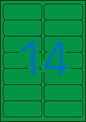 Apli Etiquetas Verdes Permanentes 99.1 x 38.1mm 20 Hojas