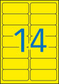 Apli Etiquetas Amarillas Permanentes 99.1 x 38.1mm 20 Hojas