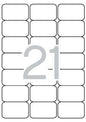 Apli Etiquetas Translucidas Resistentes Intemperie 63.5 x 38.1mm 20 Hojas
