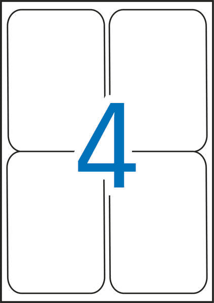 Apli Etiquetas Blancas Resistentes Intemperie 99.1 x 139mm 20 Hojas