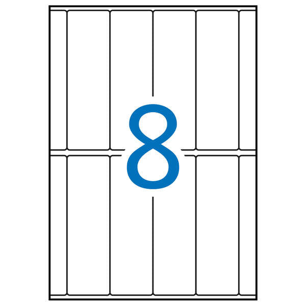 Apli Etiquetas A5 Blancas 31.0 x 100.0mm 15 Hojas