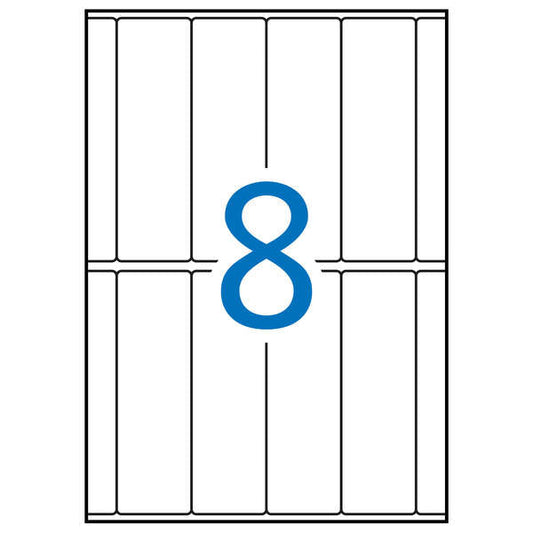 Apli Etiquetas A5 Blancas 31.0 x 100.0mm 15 Hojas