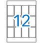 Apli Etiquetas A5 Blancas 34.0 x 53.0mm 15 Hojas