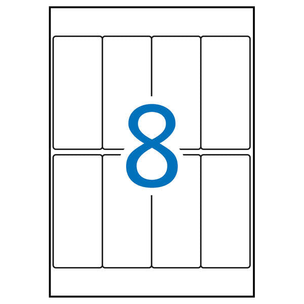 Apli Etiquetas A5 Blancas 36.0 x 82.0mm 15 Hojas