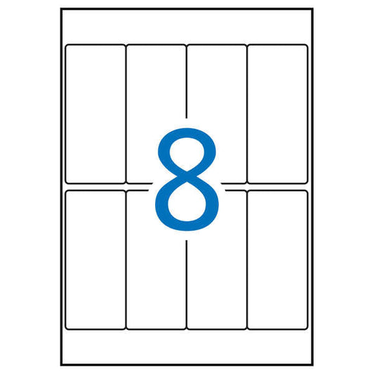 Apli Etiquetas A5 Blancas 36.0 x 82.0mm 15 Hojas