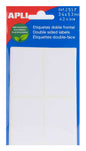 Apli Etiquetas Doble Frontal Blancas 34.0 x 53.0mm