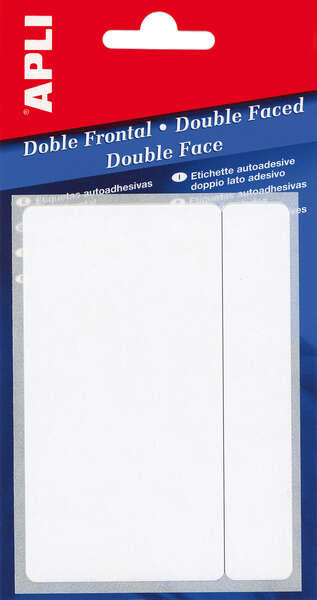 Apli Etiquetas Doble Frontal Blancas 8.0 x 12.0mm