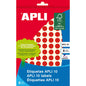 Apli Etiquetas 10 Rojas Ø 10mm 8 Hojas