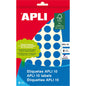 Apli Etiquetas 10 Azules Ø 16mm 8 Hojas