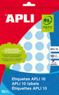 Apli Etiquetas 10 Azules Ø 19mm 8 Hojas