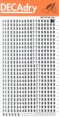 Apli Numeros Transferibles - 4mm - Facil Aplicacion - Negros Intensos - 528 Caracteres - Negro