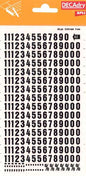 Apli Numeros Transferibles - 8mm - Faciles de Aplicar - Resistentes al Agua - Negros
