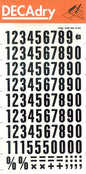 Apli Numeros Transferibles - 15mm - Facil Aplicacion - Negros Intensos - 105 Caracteres - Negro