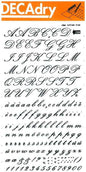 Apli Letras y Numeros Transferibles Super 12mm - 179 Caracteres - Negros Intensos