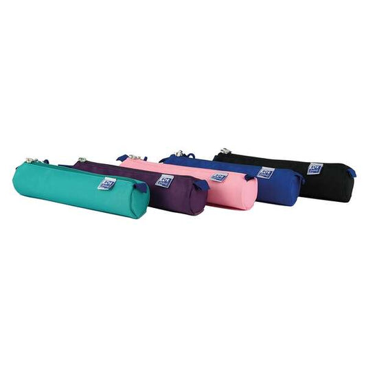 Oxford Kangoo Teens Estuche Redondo Pequeño - Goma Elastica para unirlo al Cuaderno - Colores Surtidos - Cantidad: 5