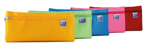 Oxford Kangoo Teens Estuche Plano Grande - Goma Elastica para unirlo al Cuaderno - Colores Surtidos - Cantidad: 5