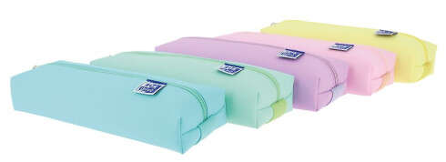 Oxford Kangoo Live & Go Estuche Rectangular Mediano - Goma Elastica para unirlo al Cuaderno - Colores Surtidos Pastel - Cantidad: 5