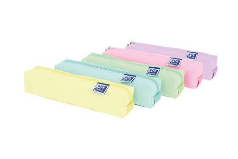 Oxford Kangoo Live & Go Estuche Cuadrado Pequeño - Material Esponjoso - Goma Elastica para unirlo al Cuaderno - Colores Surtidos Pastel - Cantidad: 5