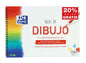 Oxford Bloc de Dibujo Escolar Espiral Formato A4+ Liso - 20 Hojas Microperforadas 130gr Color natural - Papel de Superfície Rugosa