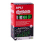 Apli Rotulador de Tiza Liquida Verde - Punta Redonda - Ideal para Pizarras, Plastico, Ventanas, Cera