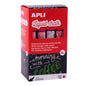 Apli Rotulador de Tiza Liquida Rosa - Punta Redonda - Ideal para Pizarras, Plastico, Ventanas, Ceram