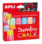 Apli Tizas Redondas Jumbo de Colores Surtidos - Tamaño Ø 25 x 105mm - Fabricadas con Sulfato de Calc