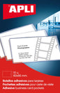 Apli Bolsillos Adhesivos Porta Tarjetas - 95 x 60mm - Ideal para Presentaciones Impresas, Dosieres, Catalogos, Libros, Planos, Archivadores, Carpesanos, Moviles y Dispositivos Electronicos - Pack de 10