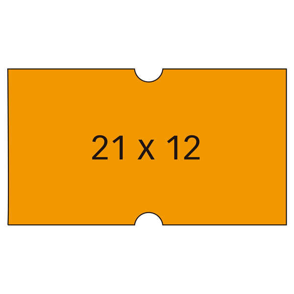 Apli Etiquetas Naranjas para Maquinas de Precios de 1 Linea - Tamaño 21x12mm - Pack de 6 Rollos - Adhesivo Permanente - Compatibles con Modelos 101418 y 101948