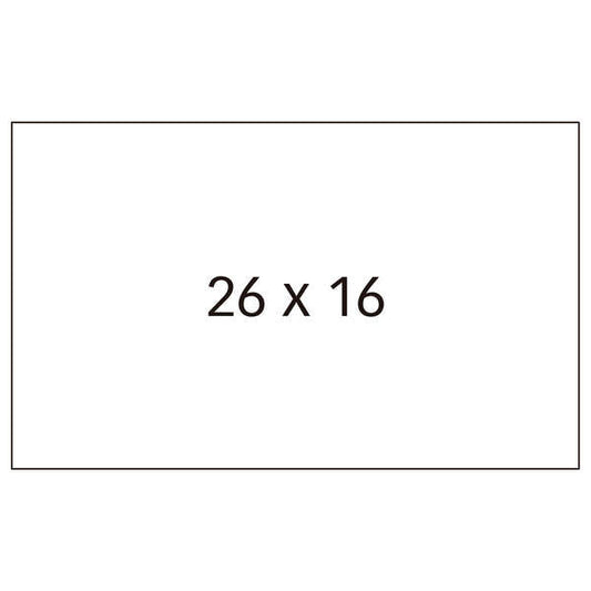 Apli Pack de 6 Rollos de 1000 Etiquetas Blancas para Maquinas Etiquetadoras de Precios de 2 Lineas - Tamaño 26 x 16mm - Adhesivo Permanente - Cantos Rectos - Compatible con Modelos de Apli 101419 y 102365