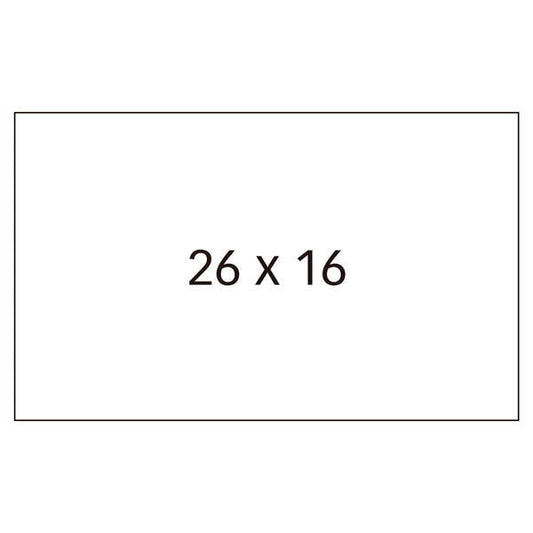 Apli Etiquetas Blancas para Maquinas Etiquetadoras de Precios de 2 Lineas - Tamaño 26 x 16mm - Adhesivo Removible - Pack con 6 Rollos - Compatibles con Modelos 101419 y 102365