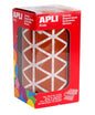 Apli Gomets Triangulares Marron 20x20x20mm - 59 Hojas Pretroqueladas - 2832 Gomets por Rollo - Ideal para Escuelas y Talleres Infantiles - Adhesivo Base Agua y Libre de Disolventes - Cumple con Normas EN-71 y FSC
