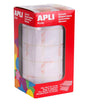 Apli Gomets Cuadrados Blancos - 20x20mm - 59 Hojas Pretroqueladas - 1770 Gomets por Rollo - Ideal para Actividades Infantiles - Normas EN-71 y FSC