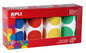 Apli Pack de 4 Rollos de Gomets Redondos Ø 45mm - 354 Gomets por Rollo - Adhesivo Permanente - 1416 Gomets en Total - Ideales para Escuelas Infantiles - Colores Azul, Rojo, Amarillo y Verde