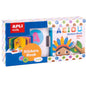 Apli Libro de Pegatinas Educativo Vocales - Tamaño 100x100x40 - 10 Paginas de Carton Rigido de 3mm - 5 Hojas de Gomets Removibles - Diseño Infantil con Ilustraciones Coloridas y Divertidas - Resistente y Facil de Manejar
