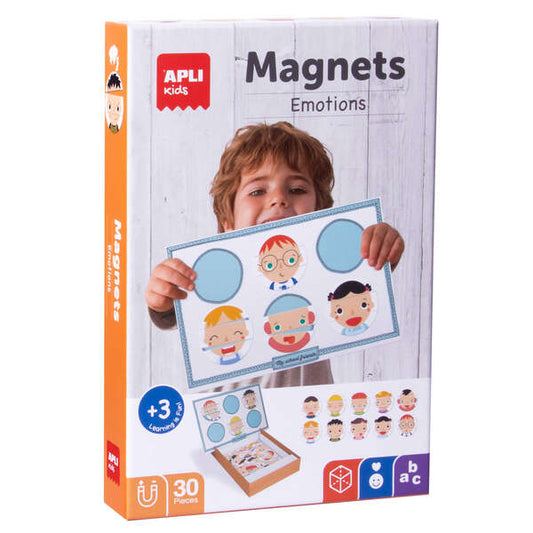 Apli Kids Juego Magnetico Emociones  - 30 Fichas Tematicas - Fomenta la Observacion y la Imaginacion - Recomendado para Niños a partir de 3 Años