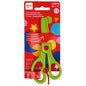 Apli Kids Tijera Preescolar Ergonomica 13cm - Muelle para Apertura Facil - Hojas de Plastico - Punta Redondeada - Ideal para Niños de 3+ - Color Verde